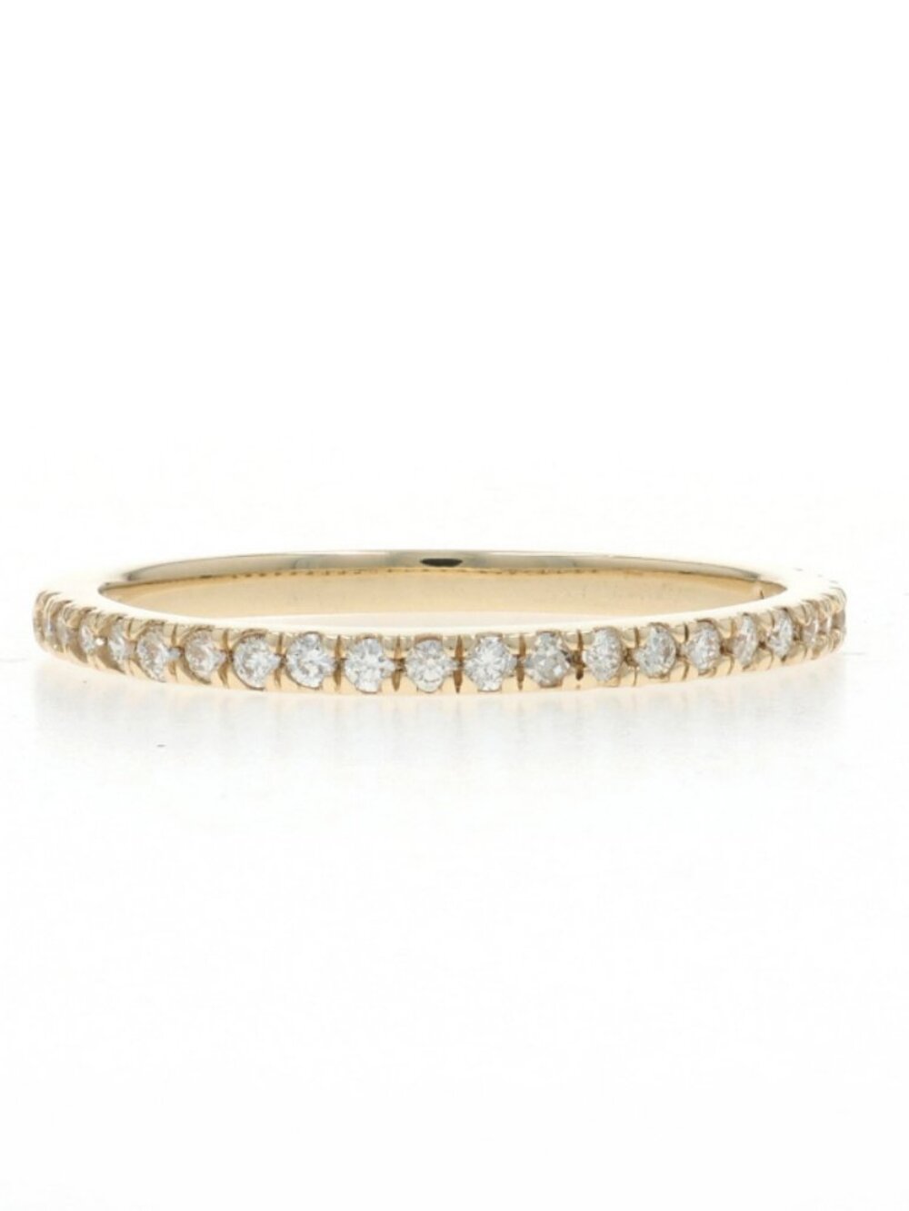 Yellow Gold Diamond Wedding Band - 14k Round Brilliant .23ctw